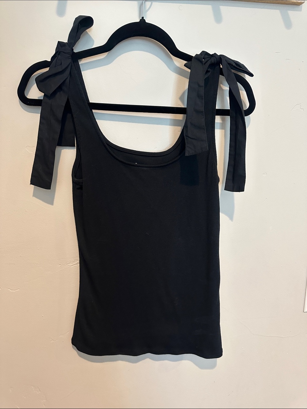 a new day Black Tie-Shoulder Tank